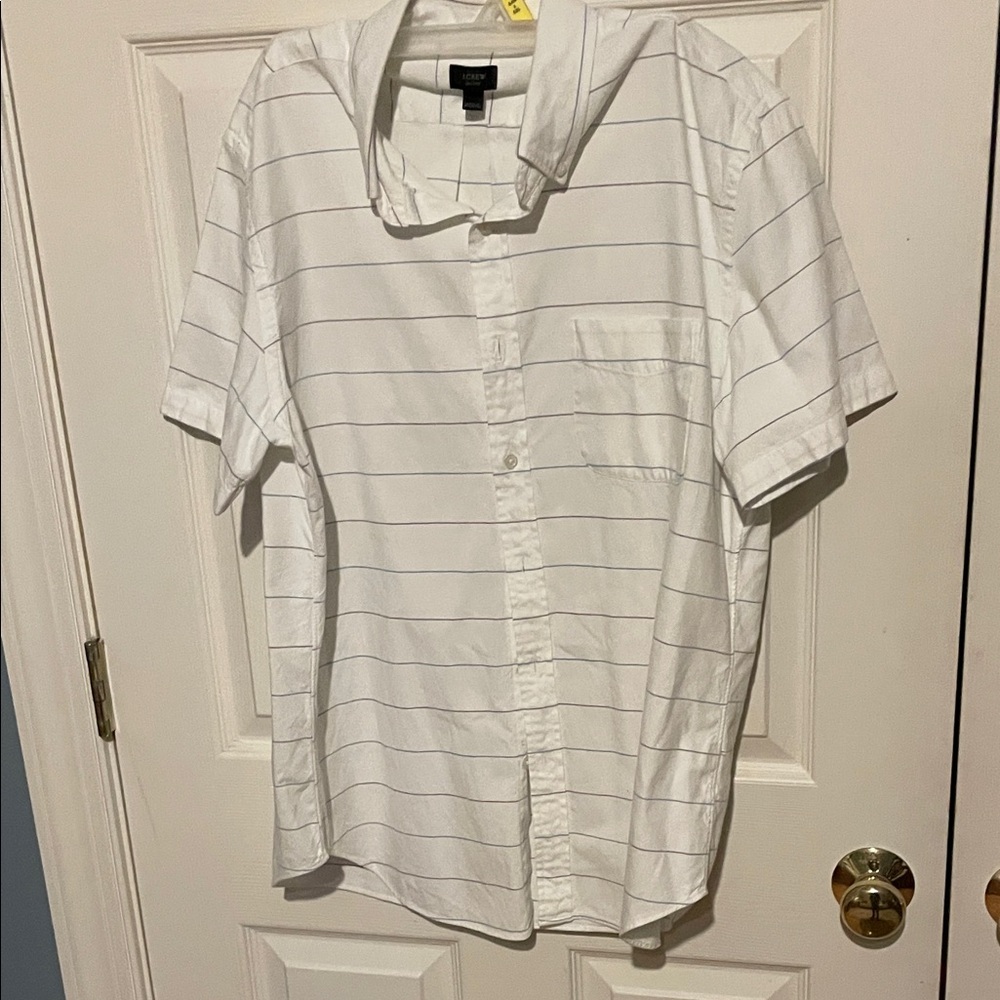 J. Crew White short sleeve Oxford Shirt men’s large